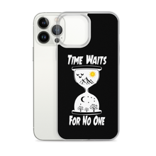 Load image into Gallery viewer, Black "Time" iPhone Case